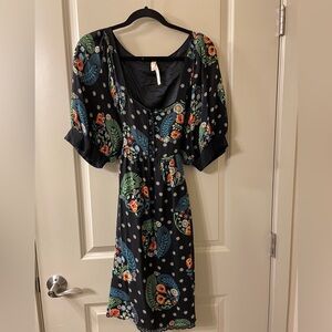Maeve Black Floral Dress